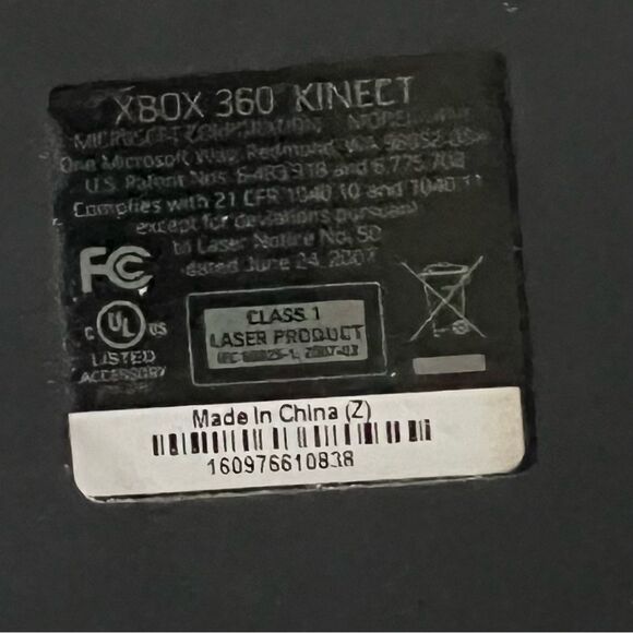 Black Microsoft Xbox 360 Kinect Sensor Bar - Picture 3 of 4